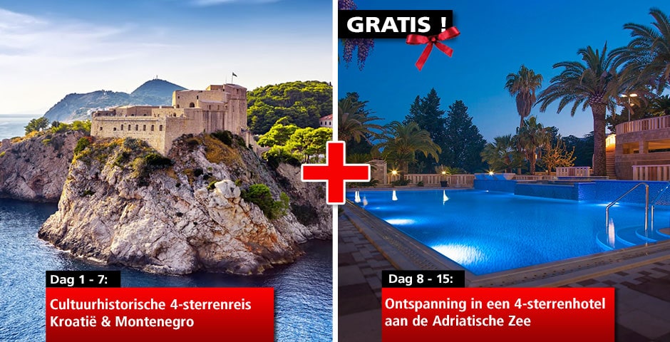 Kroatië & Montenegro: 15-daagse 4-sterrenreis